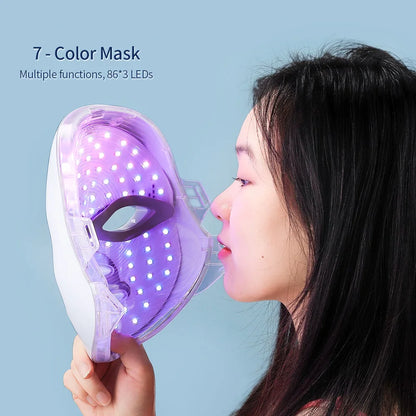 7 in 1 LED Light Therapy Face & Neck Mask