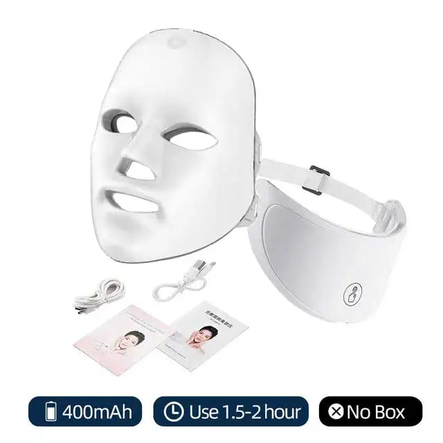7 in 1 LED Light Therapy Face & Neck Mask