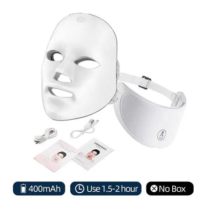 7 in 1 LED Light Therapy Face & Neck Mask