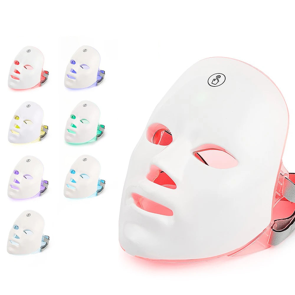 7 in 1 LED Light Therapy Face & Neck Mask