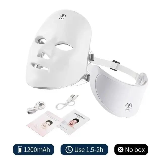 7 in 1 LED Light Therapy Face & Neck Mask