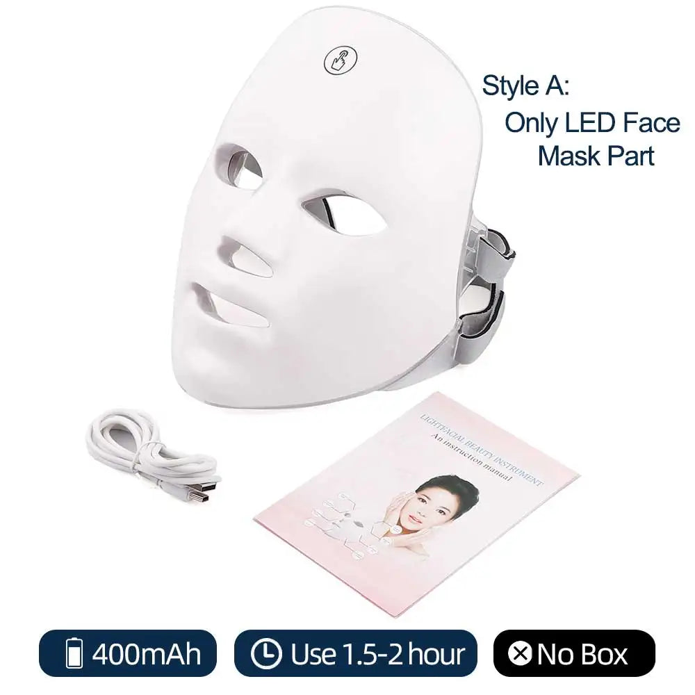 7 in 1 LED Light Therapy Face & Neck Mask